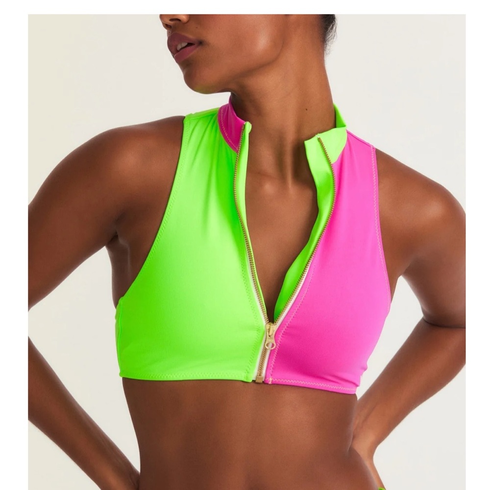 LoveShackFancy X Hurley High Neck Bikini top